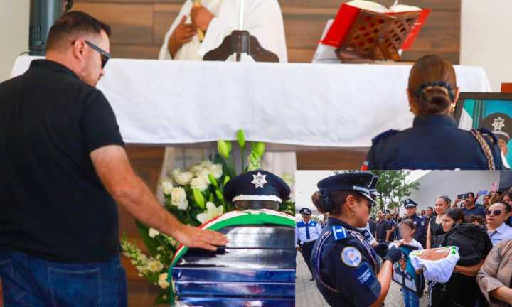 DESPIDEN CON HONORES A OFICIAL VIAL FALLECIDO EN CUMPLIMIENTO DE SU DEBER