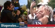 Libertarios golpearon a un jubilado y a una periodista en el acto de Milei en Córdoba