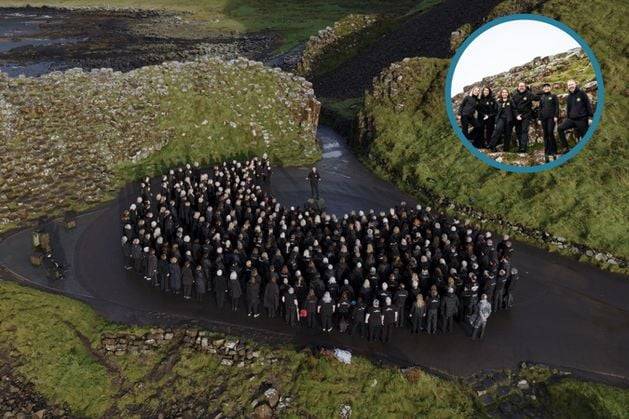 Rock Choir: 500-strong choir perform at Giant’s Causeway for mental health festival