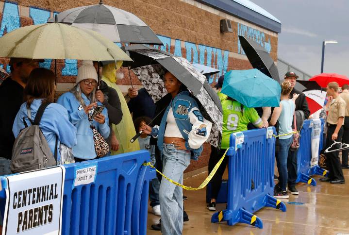 Las Vegas rain, lightning delay high school football games