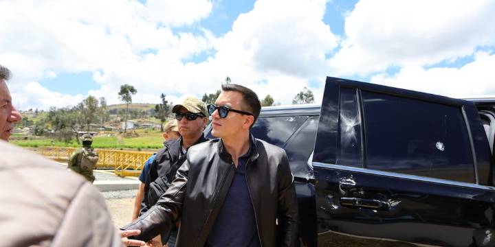 Ataque a la caravana presidencial en Ecuador: el Gobierno denunció un intento de asesinato contra Daniel Noboa