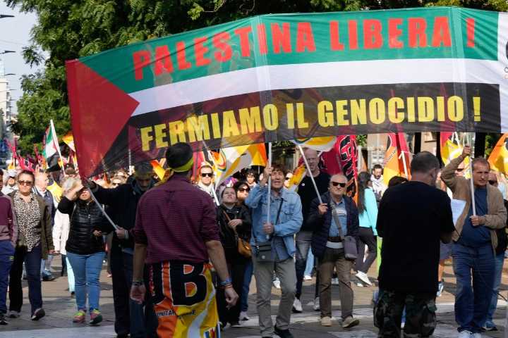 Manifestantes pro-Palestina exigen que Italia cancele partido contra Israel