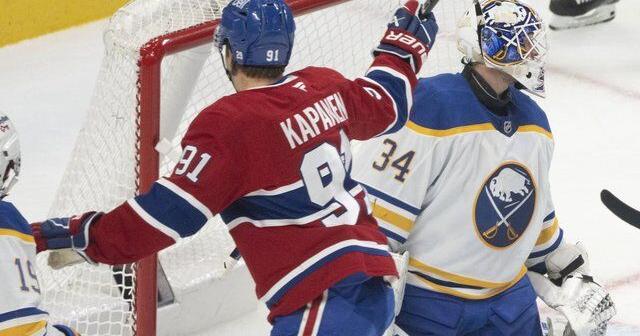 Canadiens score three goals in the third to beat Sabres 4