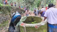 Scooter went out of control: Miraculous escape for mother and son who fell into well