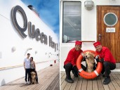 A woman moved her dog from New York to London on a cruise because it was cheaper and less stressful than flying