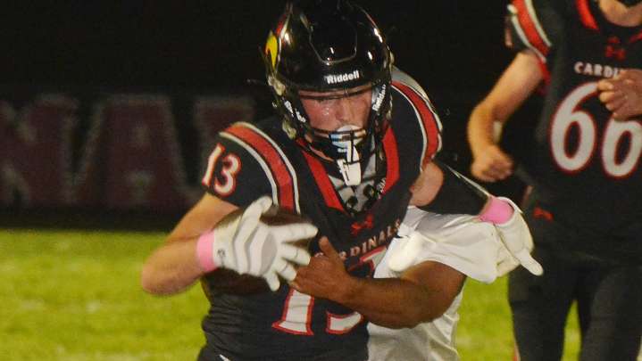 Deuel's Gavin Kloos picks up some rushing yardage