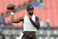 Browns QB Shedeur Sanders inactive for the Patriots game with back tightness; David Njoku active