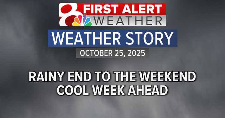 Forecast: Rainy end to the weekend, cool week ahead