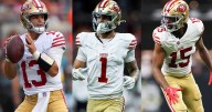 49ers' Purdy, Pearsall, Jennings ruled out for Rams game Thursday with injuries