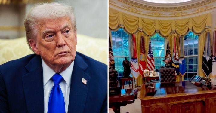 Trump's 'Tacky' Oval Office Redesign Slammed for 'Overload of Gold'