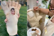 Mom's Son Goes Viral for Dressing as a Stinky Foot on Halloween (Exclusive)