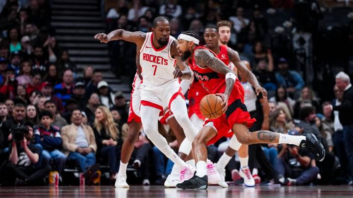Raptors downed by Durant and Rockets for fourth straight loss