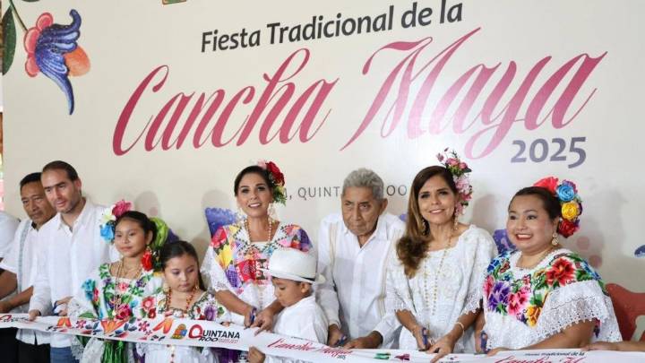 Mara Lezama celebra Fiesta de la Cancha Maya e inaugura nueva secundaria en Tulum