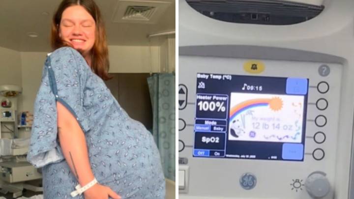 Madre rompe récord y sorprende al publicar las fotos de su recién nacido de casi seis kilos