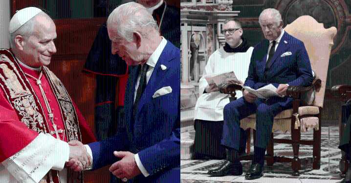 Un hecho histórico sin precedentes en 500 años: El papa León XIV y el Rey Carlos III rezan juntos en la Capilla Sixtina del Vaticano