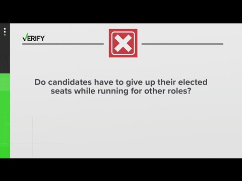 Do candidates have to give up elected seats while running for other roles?