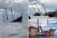 Marigalante ship, replica of Christopher Columbus Santa Maria sinks off Mexico coast