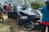Añatuya: un motociclista resultó gravemente herido tras chocar con un auto en la ruta 92