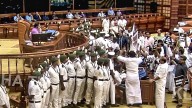 Kerala Assembly: Three Opposition MLAs suspended on charge of attacking security personnel