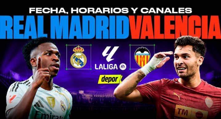 Real Madrid vs. Valencia: fecha, horarios y canales de TV por LaLiga