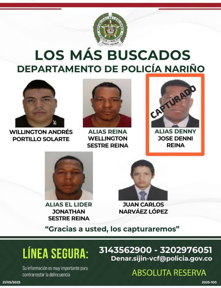 Cayó en Tumaco alias Denny, uno de los hombres más buscados en Nariño