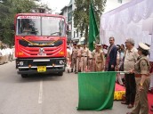 Himachal CM Sukhu flags off 14 new fire tenders Photo Source: ANI [ FULL VIEW ]
