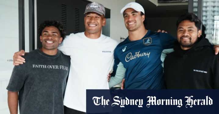 Wallabies v Japan: Israel Folau spotted at Wallabies training for first time in seven years