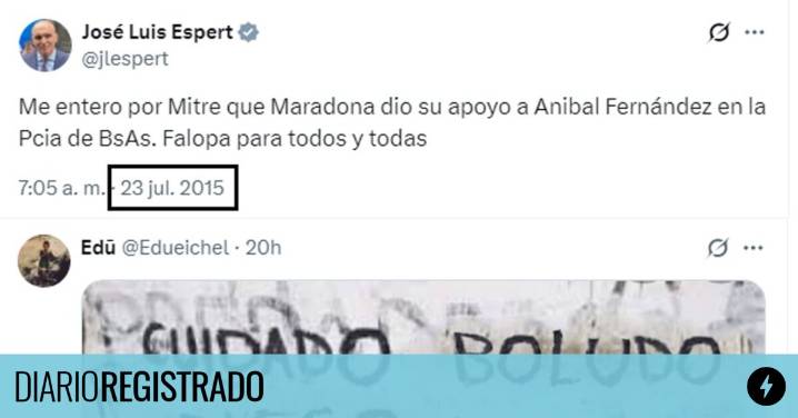 ''Falopa para todos'': el agresivo posteo de Espert contra Maradona de hace 10 años que se le volvió en contra