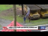 Man Tears Down Trump Banner, Owner Fires Warning Shot. He Fires Back