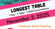 Join Evansville's Longest Table for free meals and connection