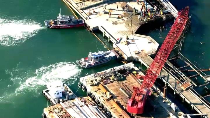 Crane collapses in Everett, MA, leaving 1 or more hurt