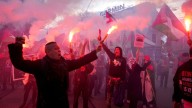 Pro-Palestinian protesters march to stadium before Norway’s 5-0 World Cup qualifying win over Israel