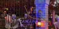 Davenport family sets up large Halloween display