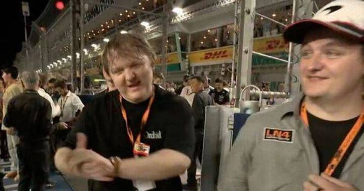 F1 presenter Martin Brundle makes Lewis Capaldi mistake on Singapore GP grid