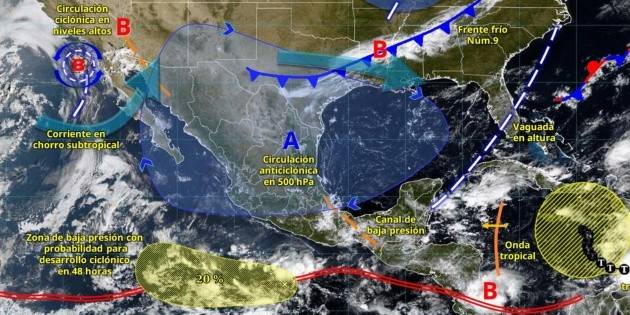 SMN alerta por intensas lluvias y descenso de temperatura en México a mitad de semana