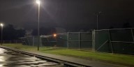 Storm damage at McMurry Park in the early morning hours of Sunday, Oct. 26, 2025.
