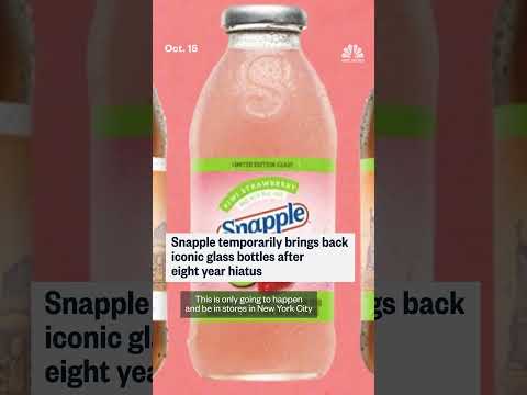 Snapple temporarily brings back iconic glass bottles eight year after hiatus