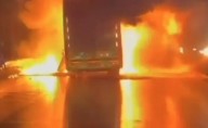 Bus Catches Fire After Crash in Andhra, 40 Onboard