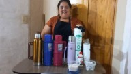 Una mendocina convirtió el socavón del Acceso Sur en su emprendimiento de café y comidas caseras