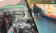 Dos buses son atacados por manifestantes en Zapallal: Les bajaron las llantas