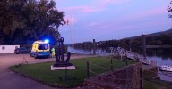 Rescatado un joven que cayó en una zona de difícil acceso en el Miño