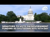 LIVE: Senators to vote for 9th time on bills to end government shutdown