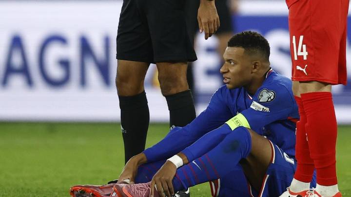 Mbappé brilla con Francia pero regresa a Madrid con un golpe en el tobillo
