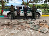 Fueron capturados luego de hurtar gran cantidad de Cobre en Tilodirán