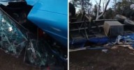 Fuerte vuelco cerca del paso Cardenal Samoré: un camionero resultó gravemente herido en Chile