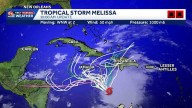 Tracking Tropical Storm Melissa: Maps, spaghetti models