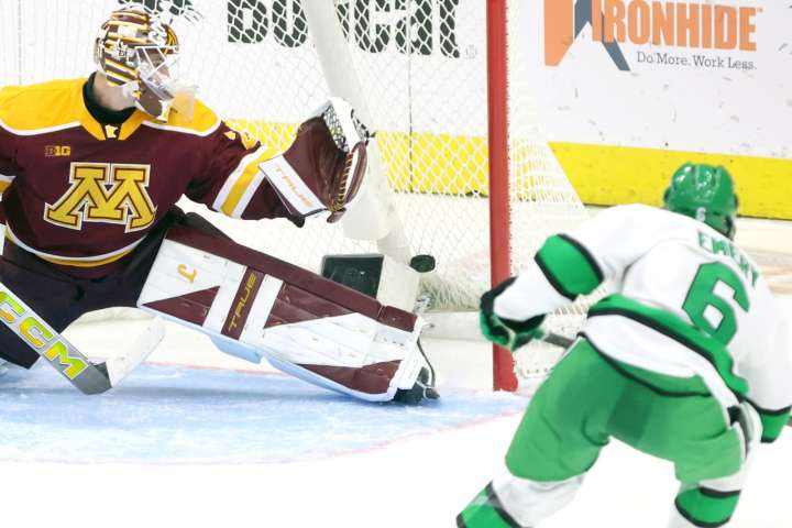 E.J. Emery has good timing, breakout offensive performance in win against Gophers