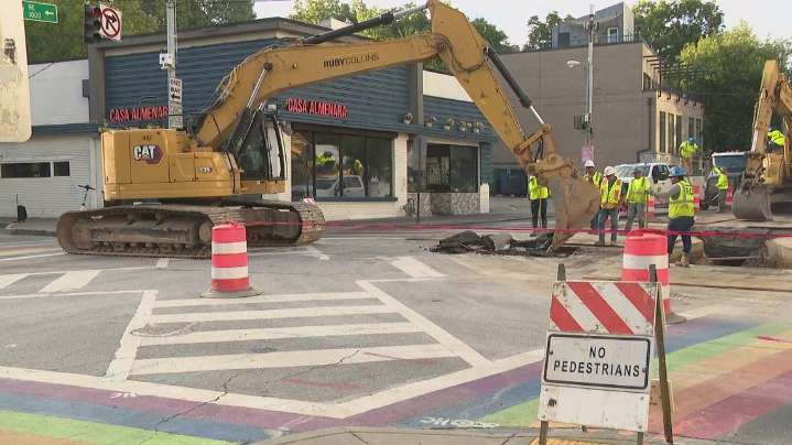 Piedmont Avenue closed at 10th Street for emergency sewer repair
