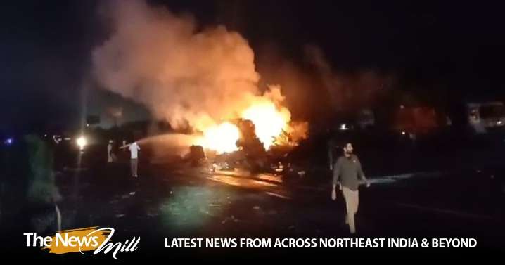 Tanker hits LPG truck on Jaipur-Ajmer highway, triggers massive fire; no casualties