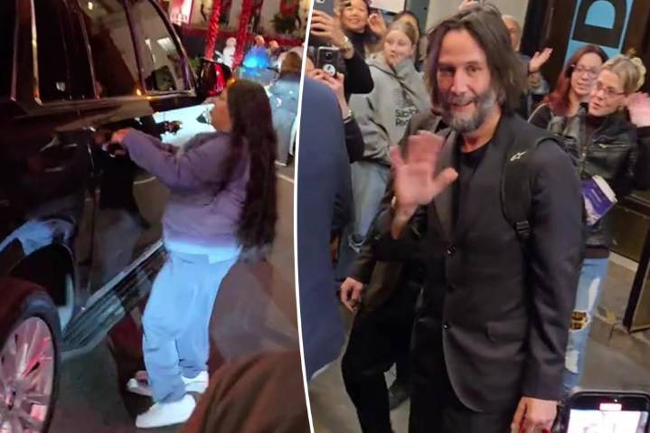Crazed Keanu Reeves fan chases after him post